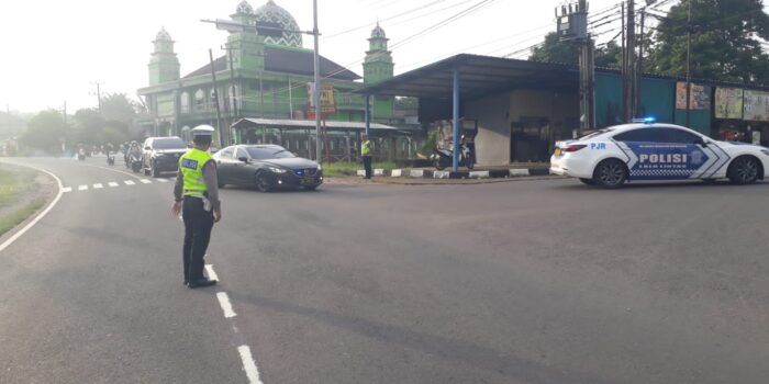 Satlantas polres Bangka dan Polsek Merawang, Laksanakan Pamturlalin