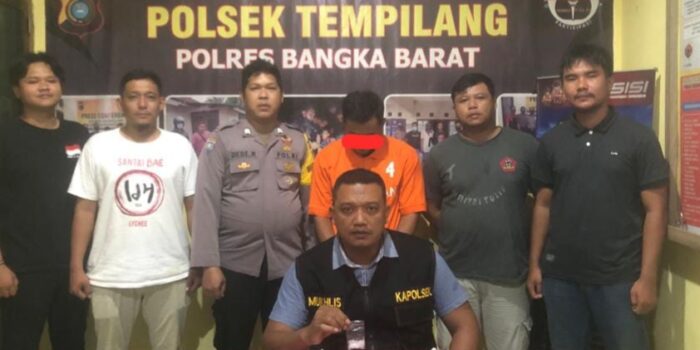 Polsek Tempilang Polres Bangka Barat Amankan Pelaku Pengedar Narkotika