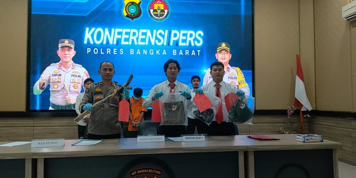 Polres Bangka Barat Gelar Konferensi Pers, Ungkap Kasus Pengeroyokan