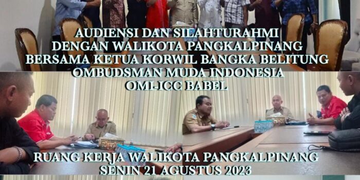 Ketua dan Jajaran Korwil BPN OMI-ICC Babel, Audiensi ke Walikota Pangkalpinang