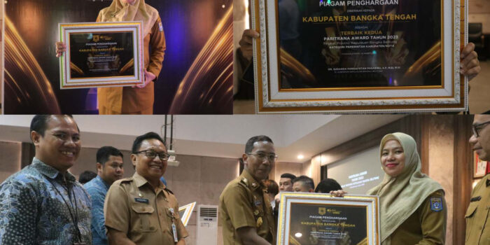 Pemkab Bangka Tengah Juara Terbaik Kedua Paritrana Award 2023