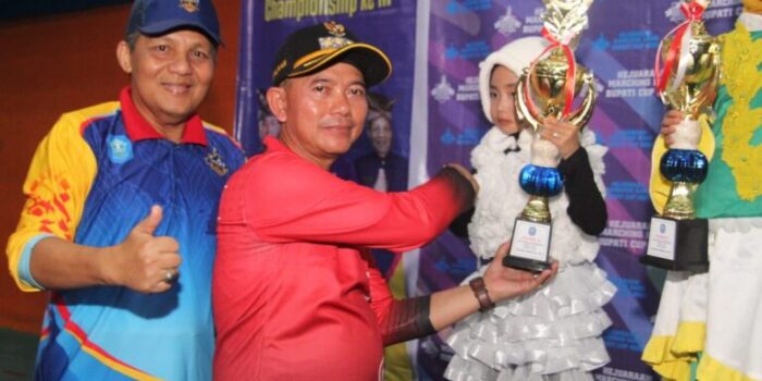 Mulkan Resmi Membuka Bupati CUP Marching Band 2023 di GOR Sang Depati Sungailiat