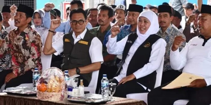 PJ. Bupati Tulungagung Dampingi Gubernur Jatim Saksikan Penandatanganan MoU Gapoktan Tebu dengan Bank Jatim 