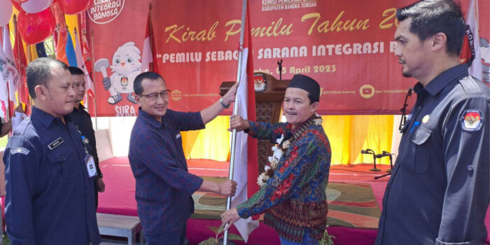 KPU Bangka Tengah Terima Kirab Pemilu 2024 sebagai Sarana Integrasi Bangsa