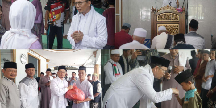 Bupati Bangka Tengah Santuni Anak Yatim Saat Safari Jum’at