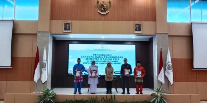 PJ.Walikota Pangkalpinang Terima Penyerahan Laporan Hasil Pemeriksaan Semester II Tahun 2023 dari BPK RI Perwakilan Provinsi Bangka Belitung