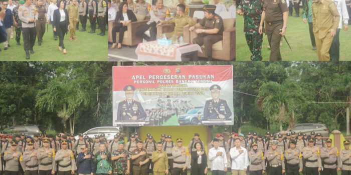 Wujudkan Pemilu Damai, 269 Personel BKO Pam TPS Bangka Tengah Diterjunkan