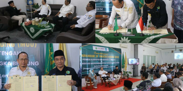 Bupati Bangka Tengah MoU Dengan Rektor Unmuh Tingkatkan Kualitas Pendidikan 