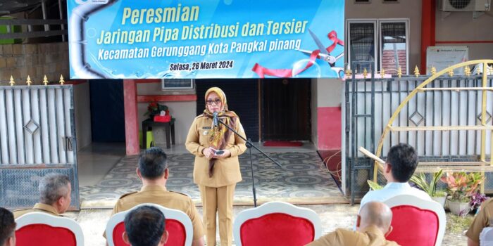 Jaringan Pipa Distribusi dan Tersier Kecamatan Gerunggang Diresmikan