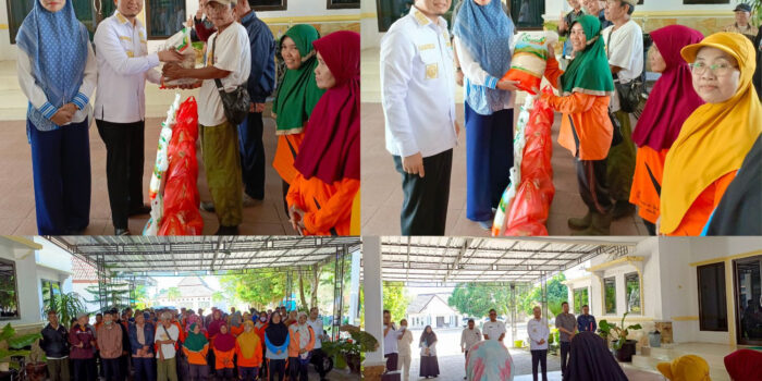 Bupati Bersama BPRS Babel, Serahkan 144 Paket Lebaran ke Petugas DLH Bangka Tengah 