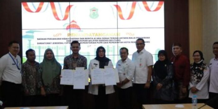 Pemkot Pangkalpinang Tanda Tangani Terima Hibah dari Kementerian PUPR