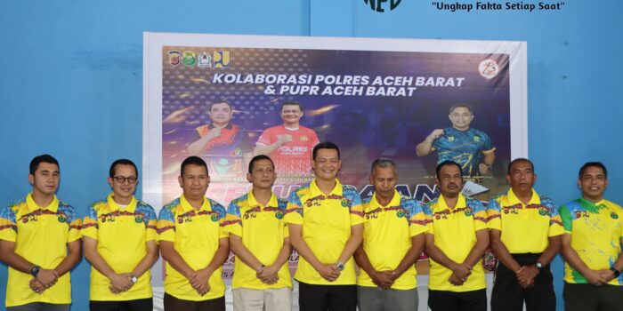 Meriahkan Hari Bhayangkara ke 78, Polres Aceh Barat dan PUPR Gelar Turnamen Badminton