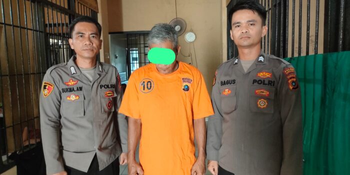 Sat Reskrim Polres Bangka Barat Amankan Pelaku penganiyaan Seorang Lanjut usia