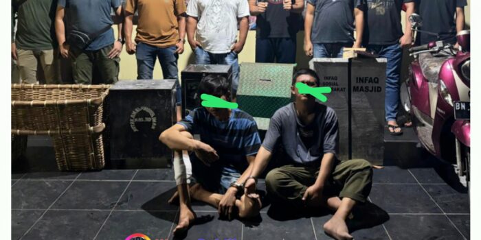 Dua Pelaku Pencurian Kotak Amal di 16 TKP,  Berhasil Diamankan Sat Reskrim Polres Bangka