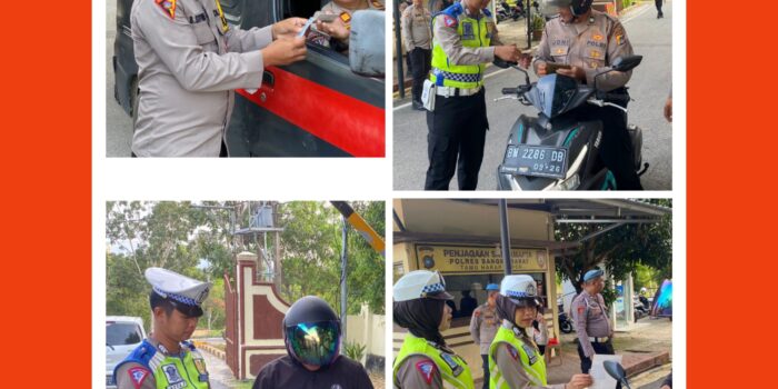 Ops Patuh Menumbing 2024, Polres Bangka Barat Lakukan Razia Kendaraan Bagi Anggota Polri
