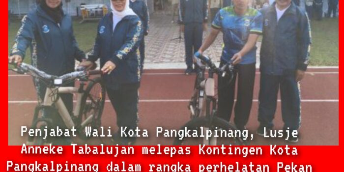 Pj Wako Melepas Kontingen Pangkalpinang Pada POPDA XII Tingkat Provinsi Bangka Belitung