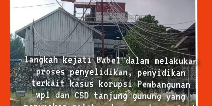 Miris ! Diduga kasus CSD WP Tanjung Gunung PT Timah Tbk Final di 2 Tersangka
