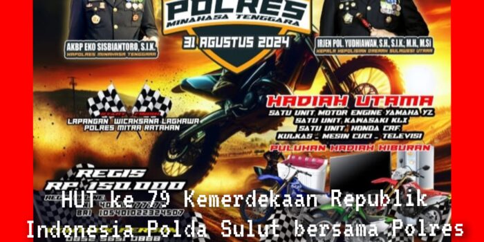 Memperingati HUT ke 79 Kemerdekaan RI, Polda Sulut Bersama Polres Mitra Menggelar Event Trail Adventure