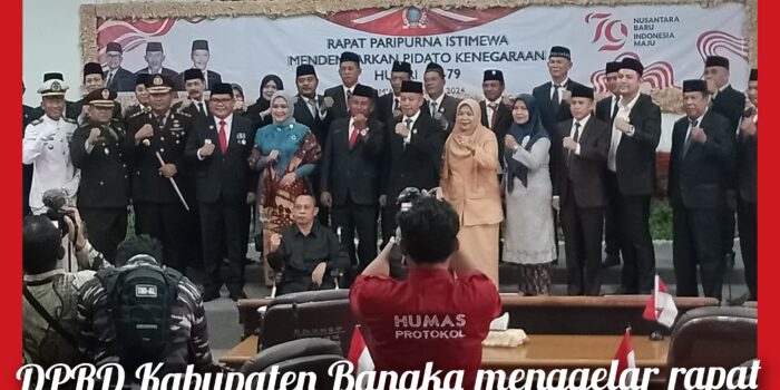 DPRD Bangka Gelar Rapat Paripurna Istimewa Mendengarkan Pidato Kenegaraan HUT ke-79 RI