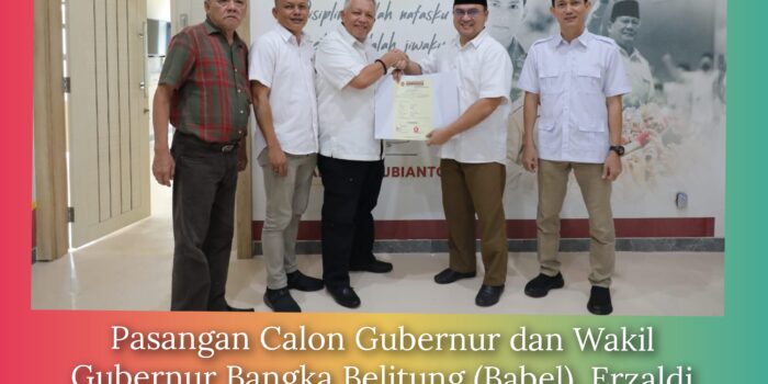 Pasangan Cagub Babel Erzaldi  -Yuri  Lakukan Pendaftaran ke KPU 29 Agustus 2024 Mendatang