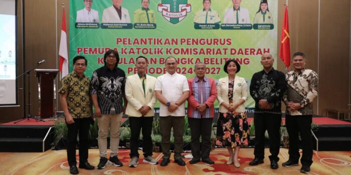 Bacalon Gubernur Babel Erzaldi Hadiri Pelantikan Pengurus Pemuda Katolik Komisariat Daerah Periode 2024-2027 