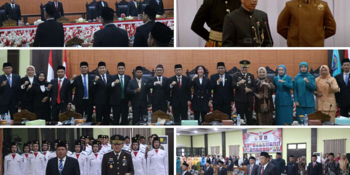 Bupati Bateng Hadiri Paripurna DPRD Dengarkan Pidato Presiden RI HUT Kemerdekaan RI ke 79 