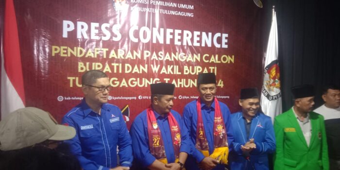 Pasangan Santoso – Gus Samsul Resmi Mendaftar Sebagai Calon Bupati Tulungagung