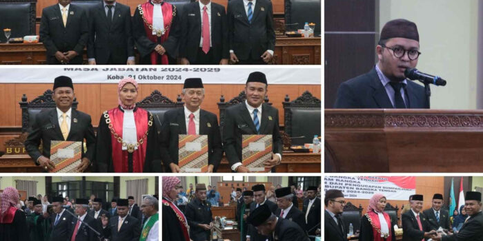Pimpinan DPRD Kabupaten Bangka Tengah Masa Jabatan 2024 – 2029 Resmi Dilantik
