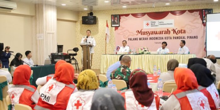 Pj Wako Budi Utama Hadiri Muskot PMI Pangkalpinang 