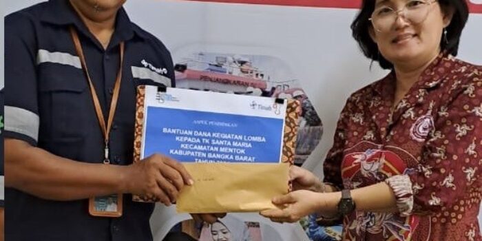 Sambut Natal dan Tahun Baru, PT Timah Bantu Kegiatan Siswa TK Santa Maria Bangka BaraT