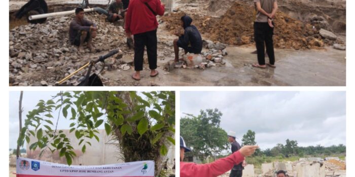 Polsek Jebus Himbau Para Penambang Hentikan  Aktivitas Ilegal di Bekas Pabrik Kaolin 