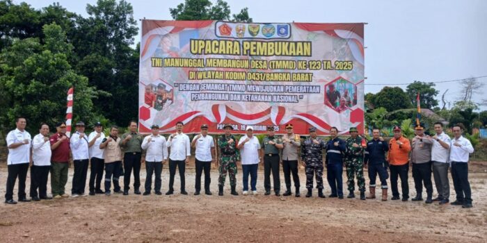 Sinergi dengan TNI, PT Timah Dukung Program TMMD ke 123 di Kabupaten Bangka Barat