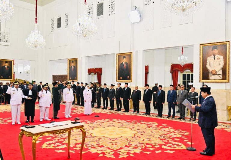 Presiden Prabowo Resmi Lantik Hidayat Arsani dan Hellyana Menjadi Gubernur dan Wagub Kep. Babel