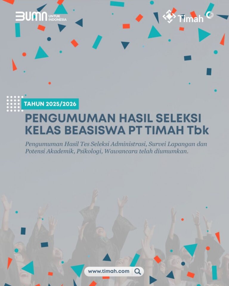 Peduli Pendidikan, PT Timah Umumkan Hasil Seleksi Program Pemali Boarding School Kelas Beasiswa 2025
