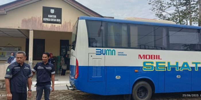 Melalui Mobil Sehat, Ratusan Warga Desa Ibul, Dapat Layanan Kesehatan Gratis dari PT Timah