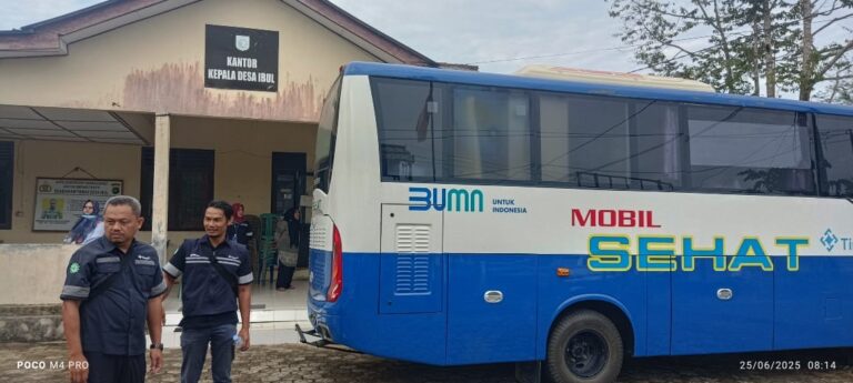Melalui Mobil Sehat, Ratusan Warga Desa Ibul, Dapat Layanan Kesehatan Gratis dari PT Timah