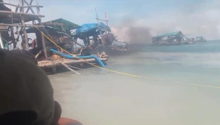 Aktivitas Tambang Ilegal di Laut Inggris Bangka Barat Marak Lagi, Warga Minta Penindakan Tegas