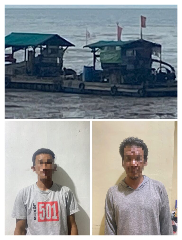 Tim Gabungan Polairud dan TNI AL Berhasil Amankan Dua Pemilik Ponton Isap di Teluk Inggris