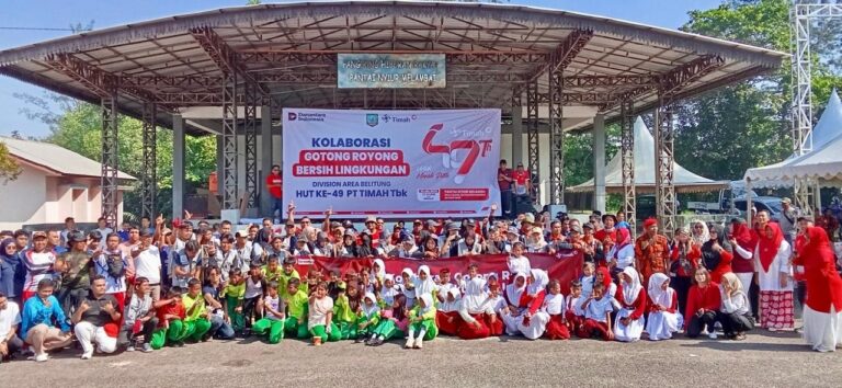 Untuk Merah Putih. PT Timah Bersama Pemkab Beltim Laksanakan Gotong Royong