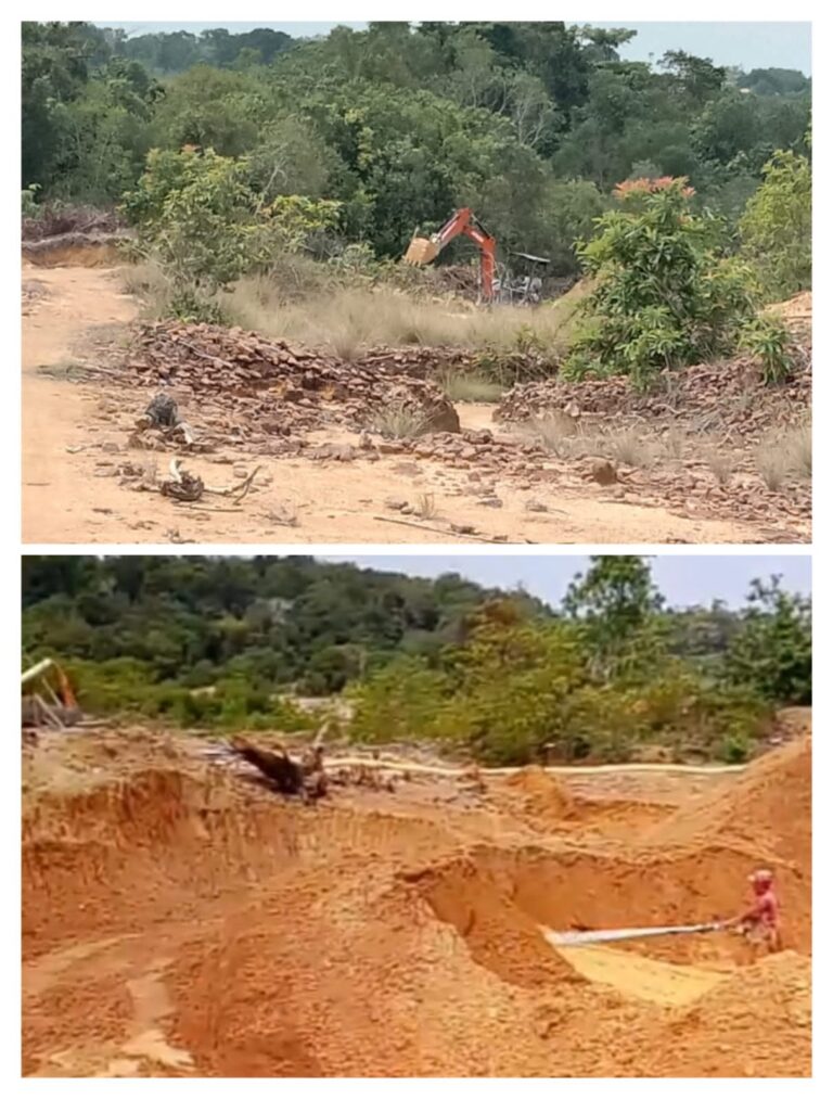 Aktivitas Tambang Ilegal Terekam di Hutan Lindung Belakang Pemda