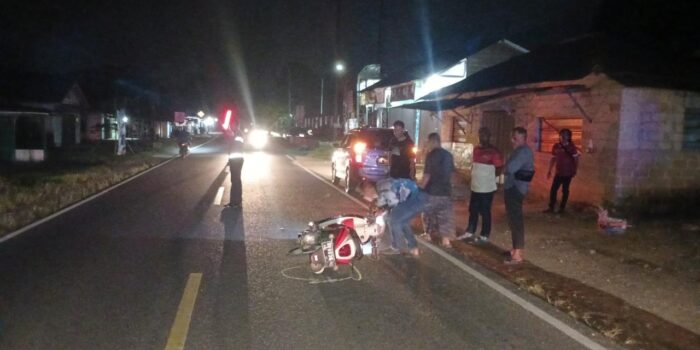 Polisi Sigap Tangani Kecelakaan di Jalan Raya Mentok–Pangkalpinang, Satu Korban Luka Berat