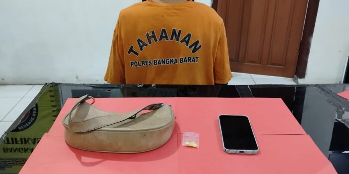 Polres Bangka Barat Tangkap Wanita Muda, Simpan Ekstasi dalam Tas