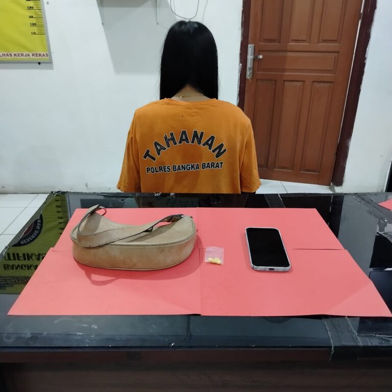 Polres Bangka Barat Tangkap Wanita Muda, Simpan Ekstasi dalam Tas