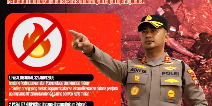 Kapolres Bangka Barat : Stop Bakar Lahan, Pemilik Akan Diperiksa