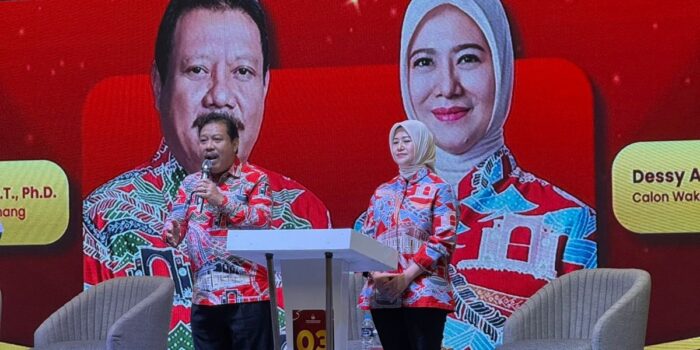 Prof Udin–Cece Dessy Usung Program UMKM, Pendidikan, dan Kesehatan di Pilwako Pangkalpinang 2025