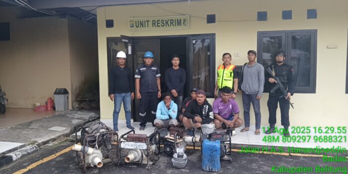 PT Timah Amankan 3 Pelaku Tambang Ilegal di Badau, Diserahkan ke Polisi