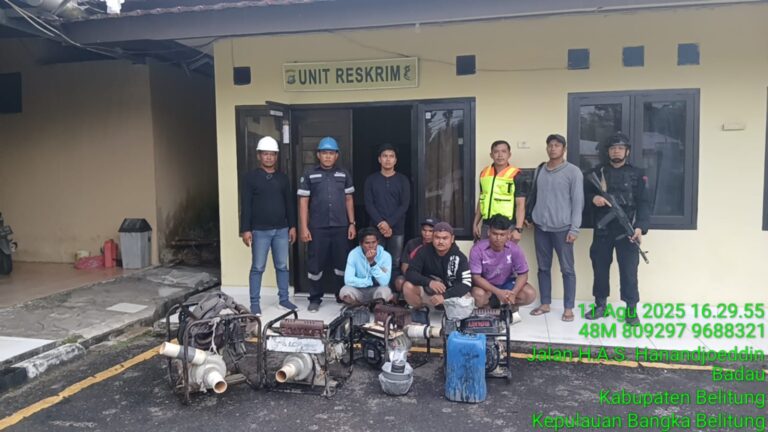 PT Timah Amankan 3 Pelaku Tambang Ilegal di Badau, Diserahkan ke Polisi