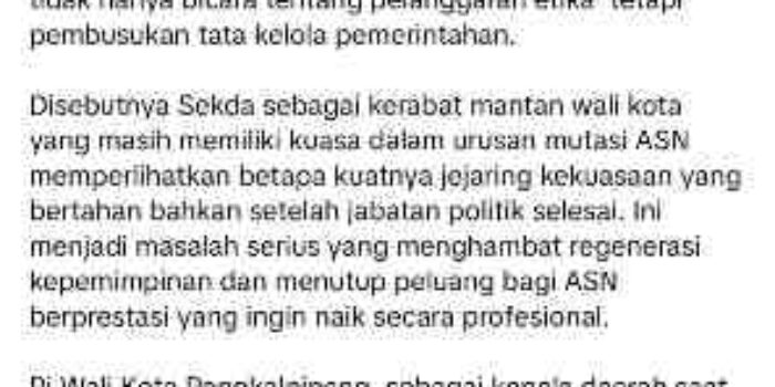 Isu Dugaan Jual Beli Jabatan di Pemkot Pangkalpinang, Pj Wali Kota M. Unu Ibnudin Segera Tempuh Jalur Hukum