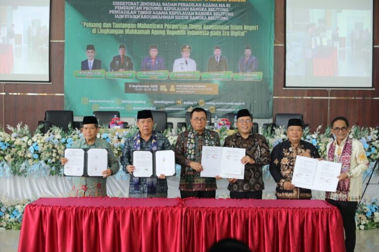 Gubernur Babel Hidayat Arsani Teken MoU dengan PTA untuk Perlindungan Perempuan dan Anak