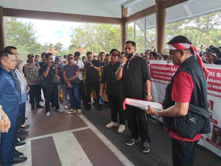 Masa Aksi Soroti Satgas Timah, Wakil Ketua DPRD Babel Janji Kawal Aspirasi